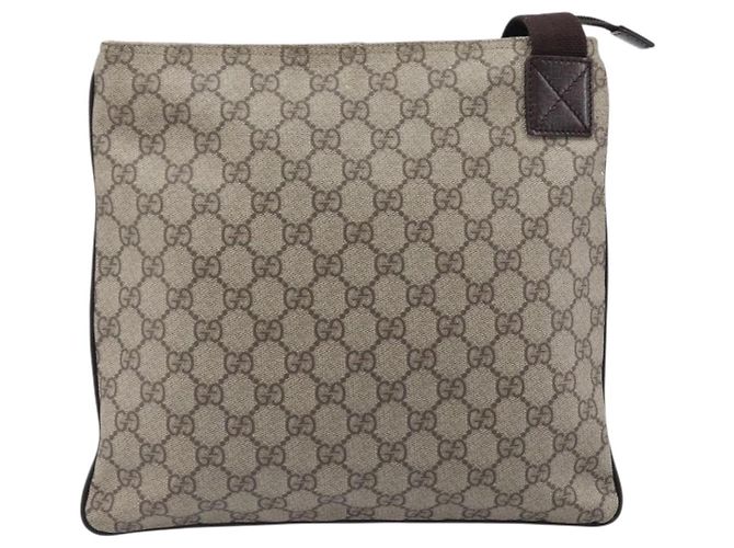 Borsa a spalla GUCCI GG Supreme PVC Beige Silver 141626 Auth 200589 Argento - vista 2