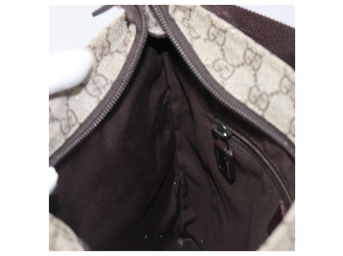 Borsa a spalla GUCCI GG Supreme PVC Beige Silver 141626 Auth 200589 Argento - vista 20
