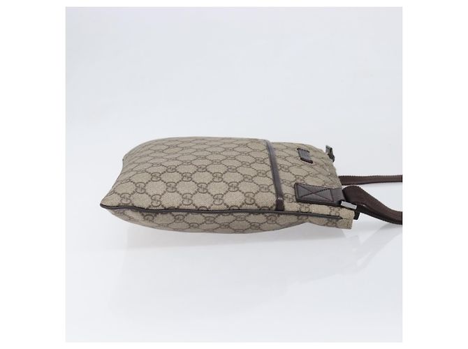 Borsa a spalla GUCCI GG Supreme PVC Beige Silver 141626 Auth 200589 Argento - vista 3