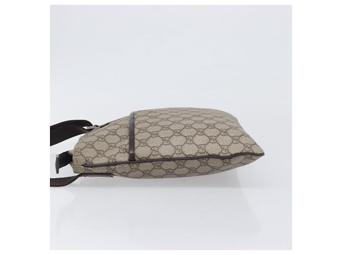 Borsa a spalla GUCCI GG Supreme PVC Beige Silver 141626 Auth 200589 Argento - vista 4