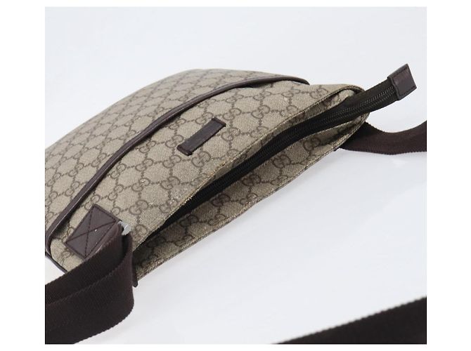 Borsa a spalla GUCCI GG Supreme PVC Beige Silver 141626 Auth 200589 Argento - vista 6