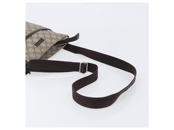 Borsa a spalla GUCCI GG Supreme PVC Beige Silver 141626 Auth 200589 Argento - vista 7