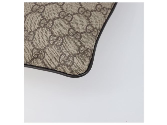 Borsa a spalla GUCCI GG Supreme PVC Beige Silver 141626 Auth 200589 Argento - vista 9