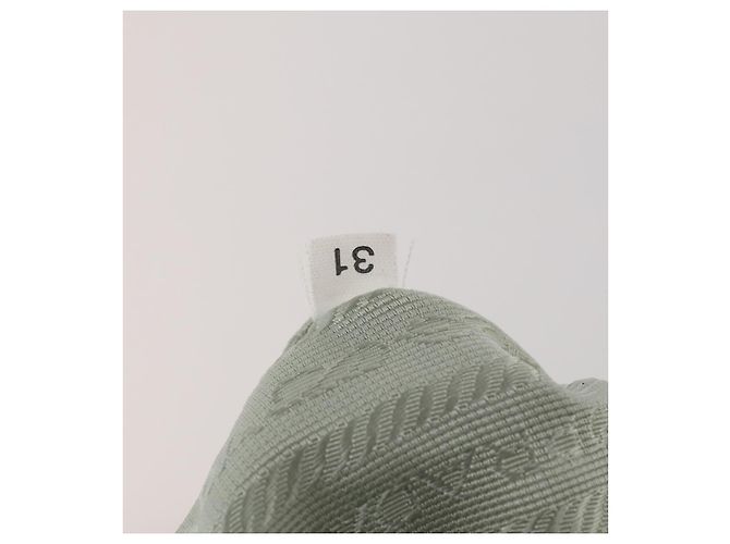 Mochila PRADA Nylon Cinza Prata Auth 197693 Marrom - vista 12