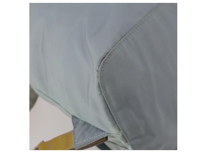 Mochila PRADA Nylon Cinza Prata Auth 197693 Marrom - vista 19