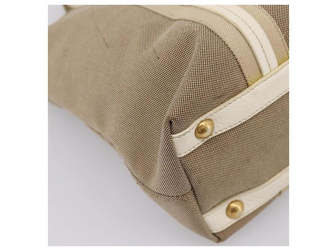 PRADA Handtasche Jacquard Beige Gold Auth 202467 Golden - Ansicht 16