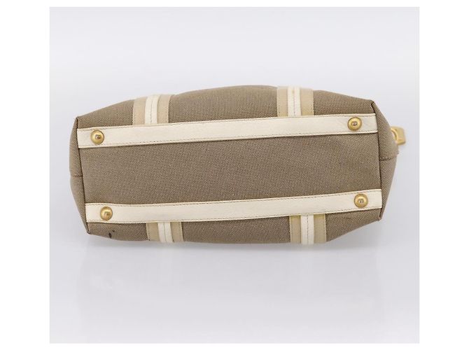PRADA Handtasche Jacquard Beige Gold Auth 202467 Golden - Ansicht 5