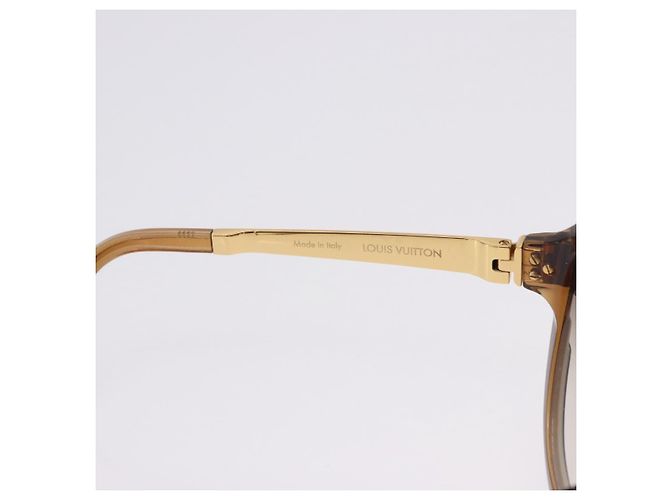 LOUIS VUITTON Gafas de sol Petit Spson Cateye plastic Gold Z0487E LV Auth bs36891 Dorado - vista 10