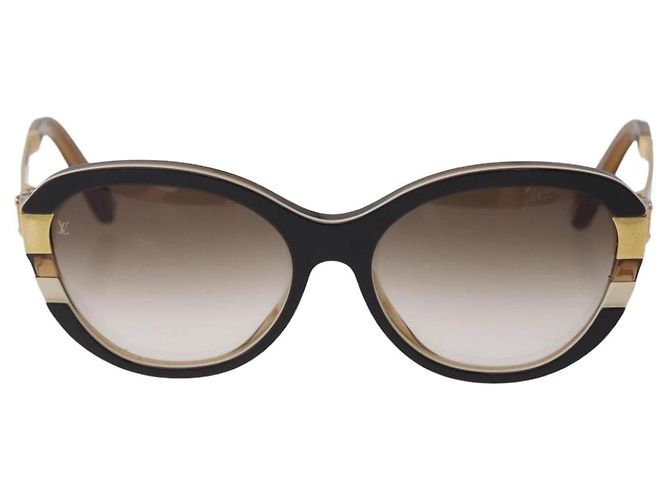 LOUIS VUITTON Gafas de sol Petit Spson Cateye plastic Gold Z0487E LV Auth bs36891 Dorado - vista 13