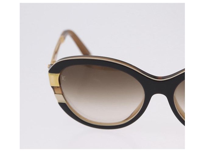 LOUIS VUITTON Gafas de sol Petit Spson Cateye plastic Gold Z0487E LV Auth bs36891 Dorado - vista 3
