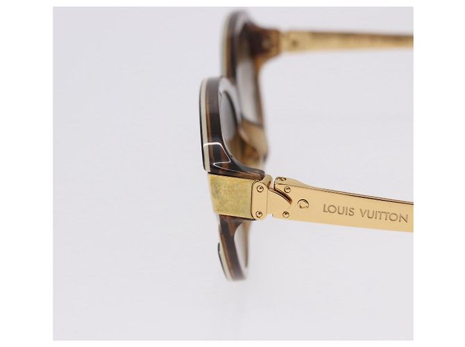 LOUIS VUITTON Gafas de sol Petit Spson Cateye plastic Gold Z0487E LV Auth bs36891 Dorado - vista 8