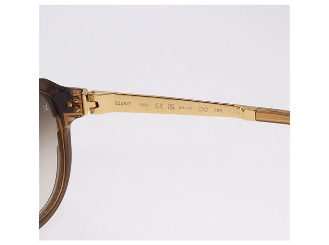LOUIS VUITTON Gafas de sol Petit Spson Cateye plastic Gold Z0487E LV Auth bs36891 Dorado - vista 9