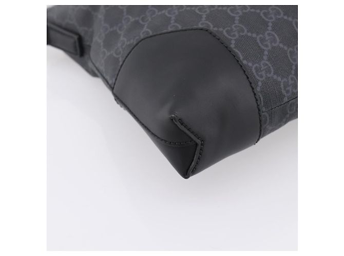 Borsa a tracolla GUCCI GG Supreme Sherry Line PVC Nero Argento 474139 Auth 202992 - vista 14