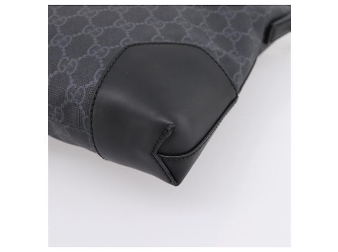Borsa a tracolla GUCCI GG Supreme Sherry Line PVC Nero Argento 474139 Auth 202992 - vista 15