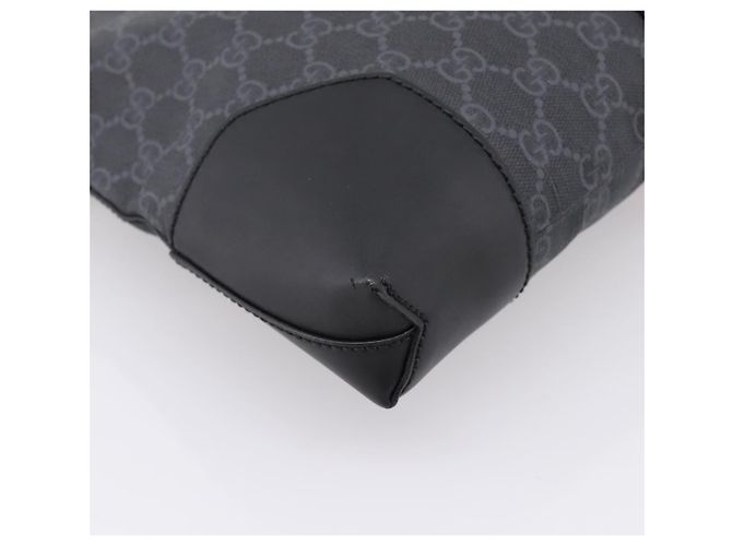 Borsa a tracolla GUCCI GG Supreme Sherry Line PVC Nero Argento 474139 Auth 202992 - vista 16