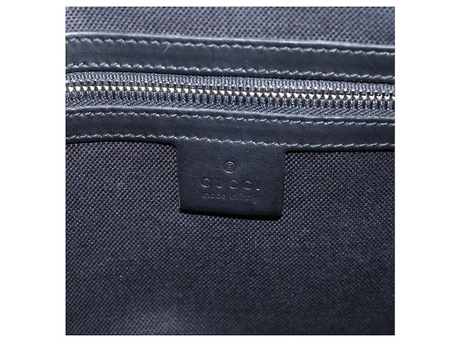 Borsa a tracolla GUCCI GG Supreme Sherry Line PVC Nero Argento 474139 Auth 202992 - vista 18