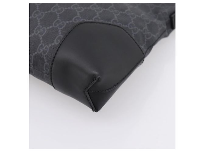Borsa a tracolla GUCCI GG Supreme Sherry Line PVC Nero Argento 474139 Auth 202992 - vista 9