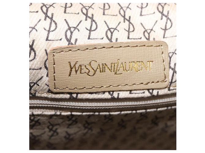Autre Marque Borsa a mano SAINT LAURENT PVC Pelle Nero Beige Auth 201308 - vista 10