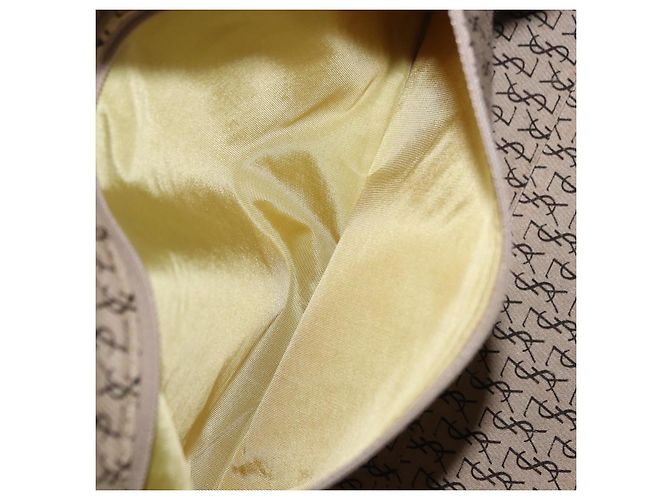 Autre Marque Borsa a mano SAINT LAURENT PVC Pelle Nero Beige Auth 201308 - vista 12