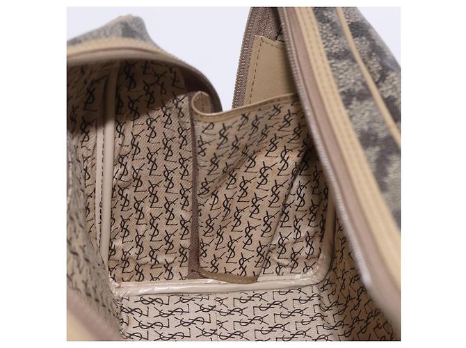 Autre Marque Borsa a mano SAINT LAURENT PVC Pelle Nero Beige Auth 201308 - vista 19