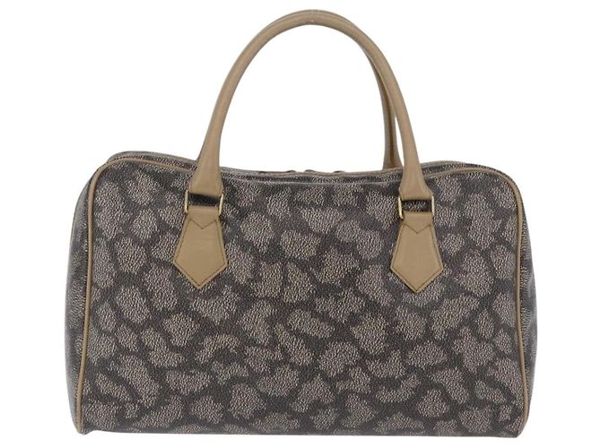 Autre Marque Borsa a mano SAINT LAURENT PVC Pelle Nero Beige Auth 201308 - vista 2