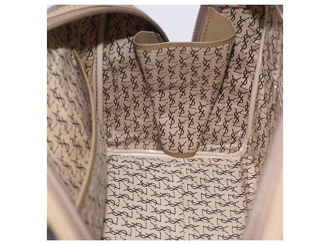 Autre Marque Borsa a mano SAINT LAURENT PVC Pelle Nero Beige Auth 201308 - vista 20