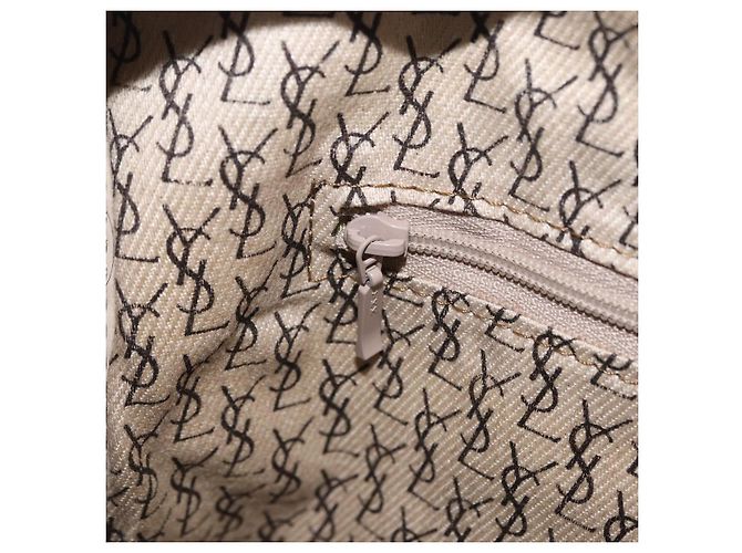 Autre Marque Borsa a mano SAINT LAURENT PVC Pelle Nero Beige Auth 201308 - vista 22