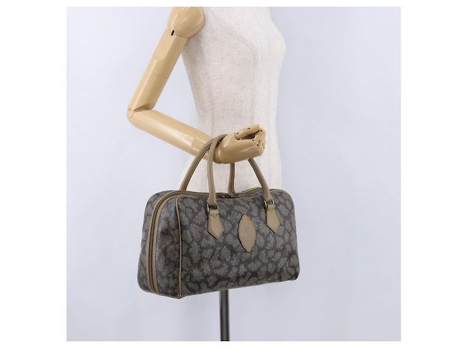 Autre Marque Borsa a mano SAINT LAURENT PVC Pelle Nero Beige Auth 201308 - vista 23