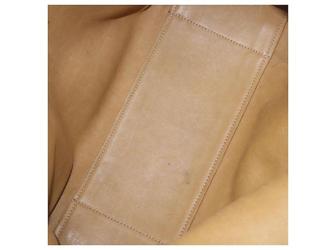 Borsa a mano LOEWE Amazona 32 in camoscio beige tono oro Auth ka6134 - vista 11