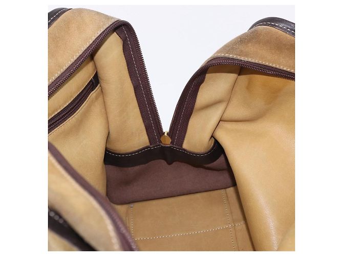 Borsa a mano LOEWE Amazona 32 in camoscio beige tono oro Auth ka6134 - vista 22