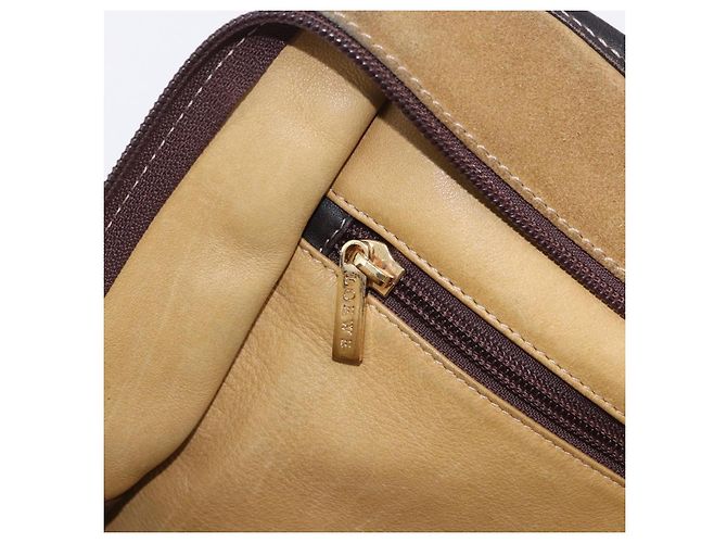Borsa a mano LOEWE Amazona 32 in camoscio beige tono oro Auth ka6134 - vista 24