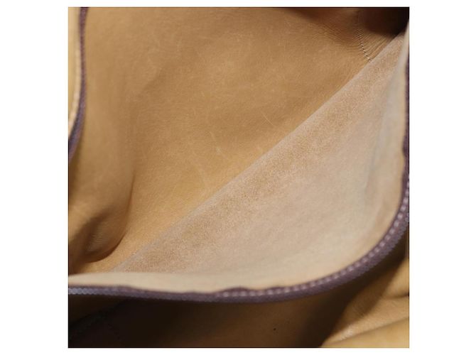 Borsa a mano LOEWE Amazona 32 in camoscio beige tono oro Auth ka6134 - vista 25