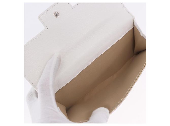 Christian Dior Trotter Canvas Langbrieftasche Beige Silver Auth 201131V Silber - Ansicht 10