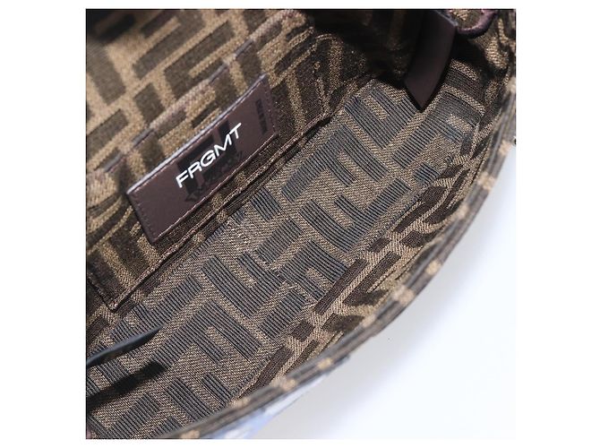 FENDI x FRGMT x POKEMON Mamma Baguette Dratini Zucca Brown 8BS017 Auth 167553SM Marrone Argento - vista 10