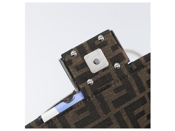 FENDI x FRGMT x POKEMON Mamma Baguette Dratini Zucca Brown 8BS017 Auth 167553SM Marrone Argento - vista 24