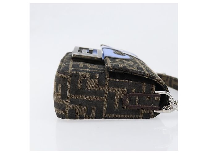 FENDI x FRGMT x POKEMON Mamma Baguette Dratini Zucca Brown 8BS017 Auth 167553SM Marrone Argento - vista 3