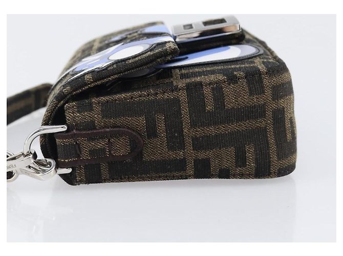 FENDI x FRGMT x POKEMON Mamma Baguette Dratini Zucca Brown 8BS017 Auth 167553SM Marrone Argento - vista 4
