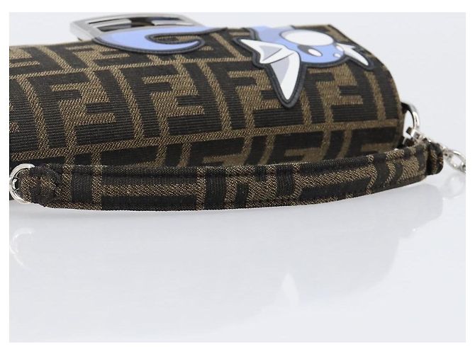 FENDI x FRGMT x POKEMON Mamma Baguette Dratini Zucca Brown 8BS017 Auth 167553SM Marrone Argento - vista 7
