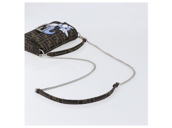 FENDI x FRGMT x POKEMON Mamma Baguette Dratini Zucca Brown 8BS017 Auth 167553SM Marrone Argento - vista 8