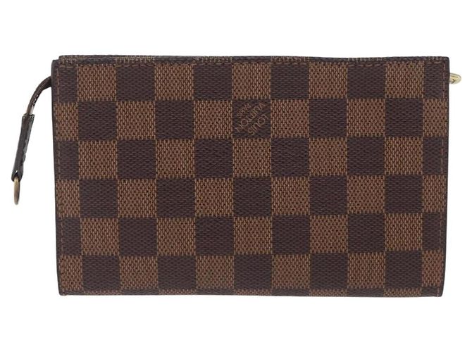 LOUIS VUITTON Damier Ebene Poche Toilette 15 Pouch N47548 LV Auth 203025 - vista 2