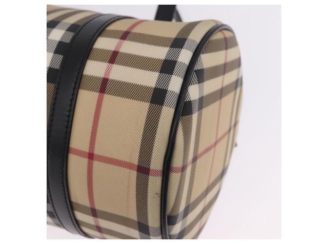 Borsa a mano BURBERRY Nova Check PVC Leather Beige Silver Auth 201315V Argento - vista 16