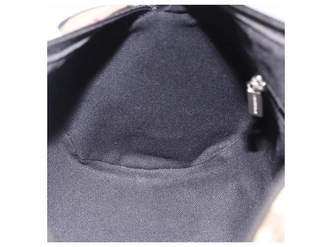 Borsa a mano BURBERRY Nova Check PVC Leather Beige Silver Auth 201315V Argento - vista 23