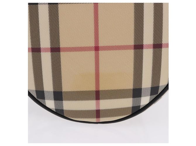Borsa a mano BURBERRY Nova Check PVC Leather Beige Silver Auth 201315V Argento - vista 5