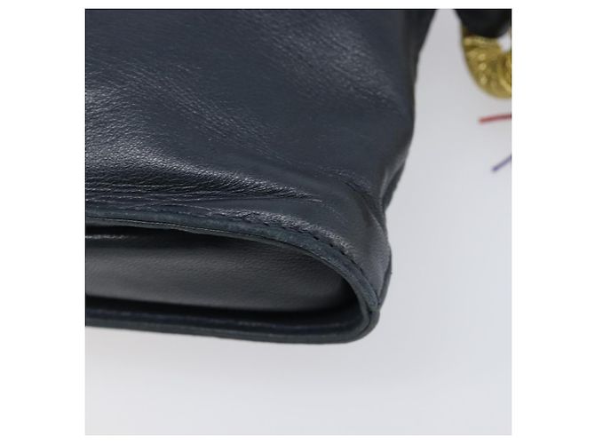 Borsa a tracolla LOEWE Flamenco in pelle nera autentica 202986A Nero - vista 15