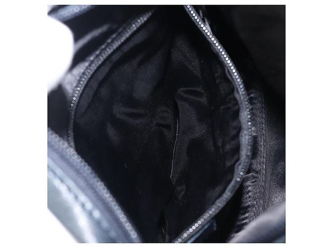 Borsa a tracolla LOEWE Flamenco in pelle nera autentica 202986A Nero - vista 20