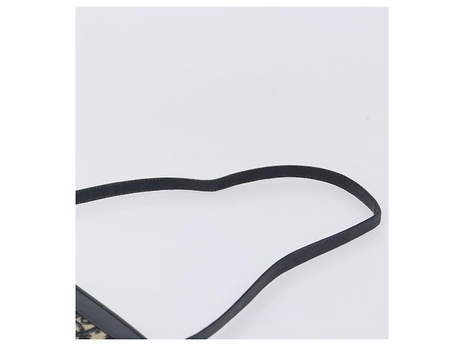 Borsa a tracolla Christian Dior Trotter Canvas Navy Gold Auth 203402 D'oro Blu navy - vista 14
