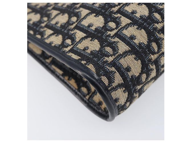 Borsa a tracolla Christian Dior Trotter Canvas Navy Gold Auth 203402 D'oro Blu navy - vista 16