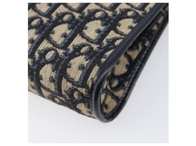 Borsa a tracolla Christian Dior Trotter Canvas Navy Gold Auth 203402 D'oro Blu navy - vista 17