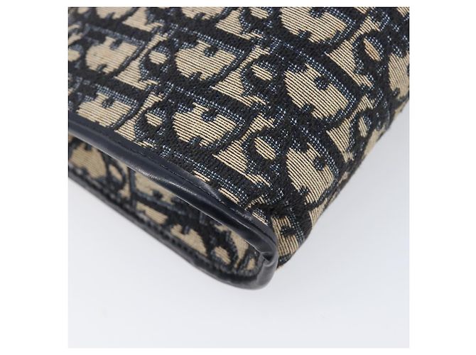 Borsa a tracolla Christian Dior Trotter Canvas Navy Gold Auth 203402 D'oro Blu navy - vista 18