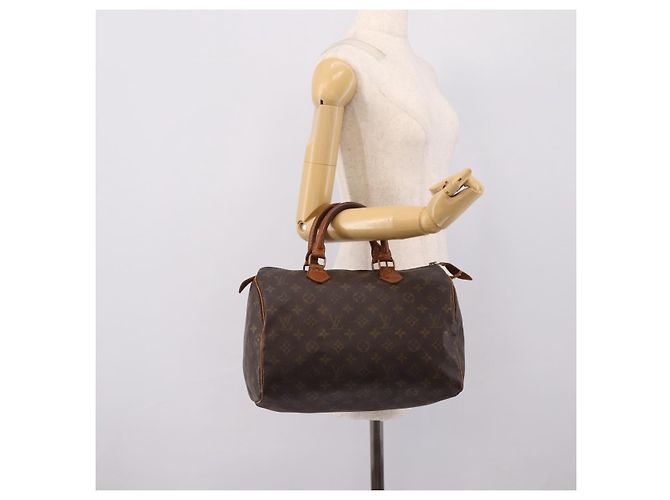 LOUIS VUITTON Monogram Speedy 30 Hand Bag M41526 LV Auth 200504 Monogramma - vista 21